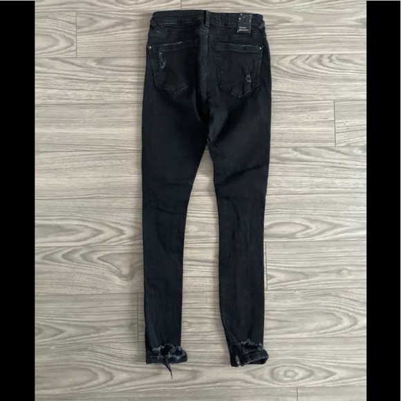 Zara distressed skinny jeans Sz 2 - Picture 4 of 9